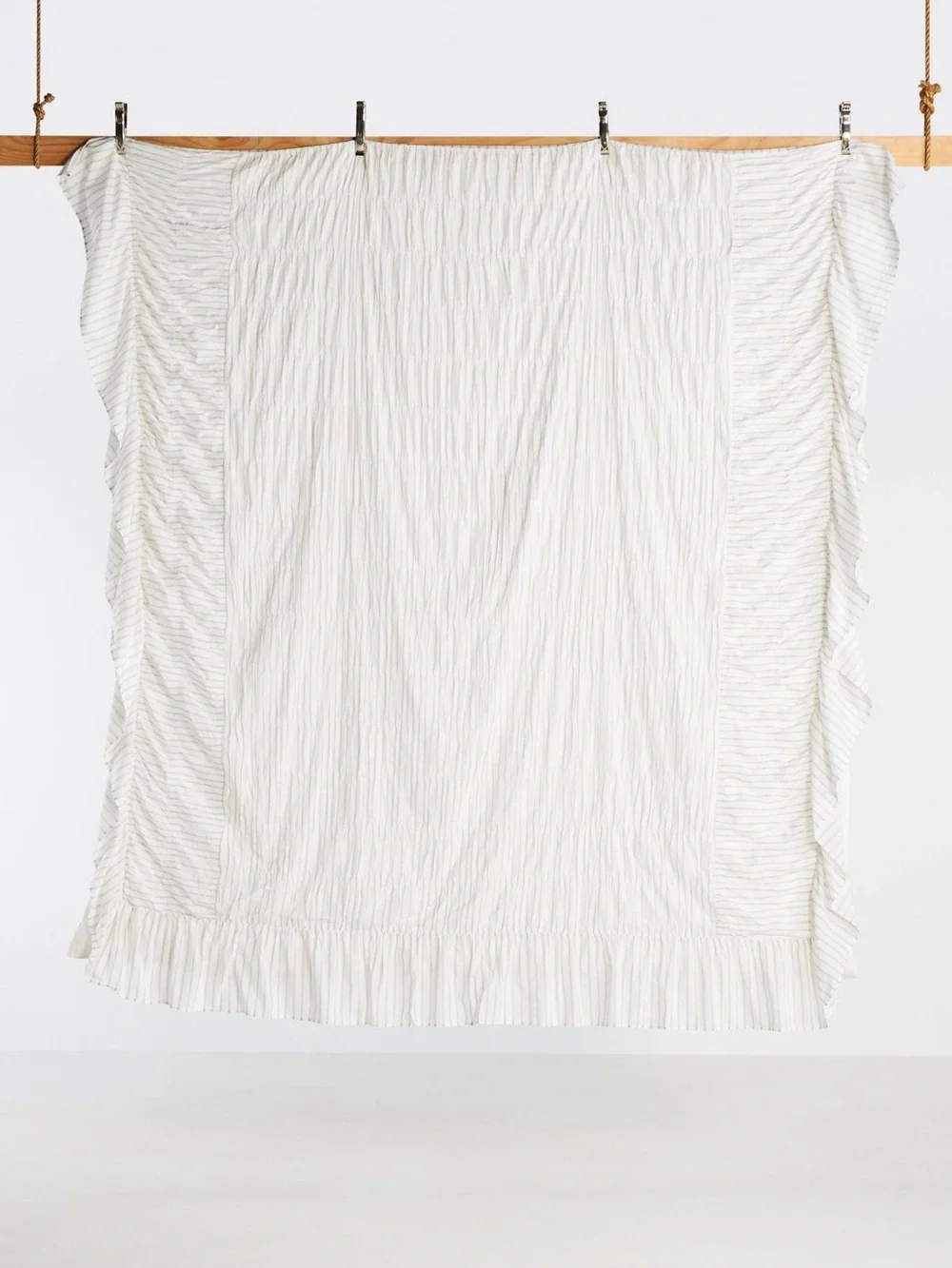 Anthropologie - Betsy Cotton Ruffle Stripe Duvet Cover and Shams